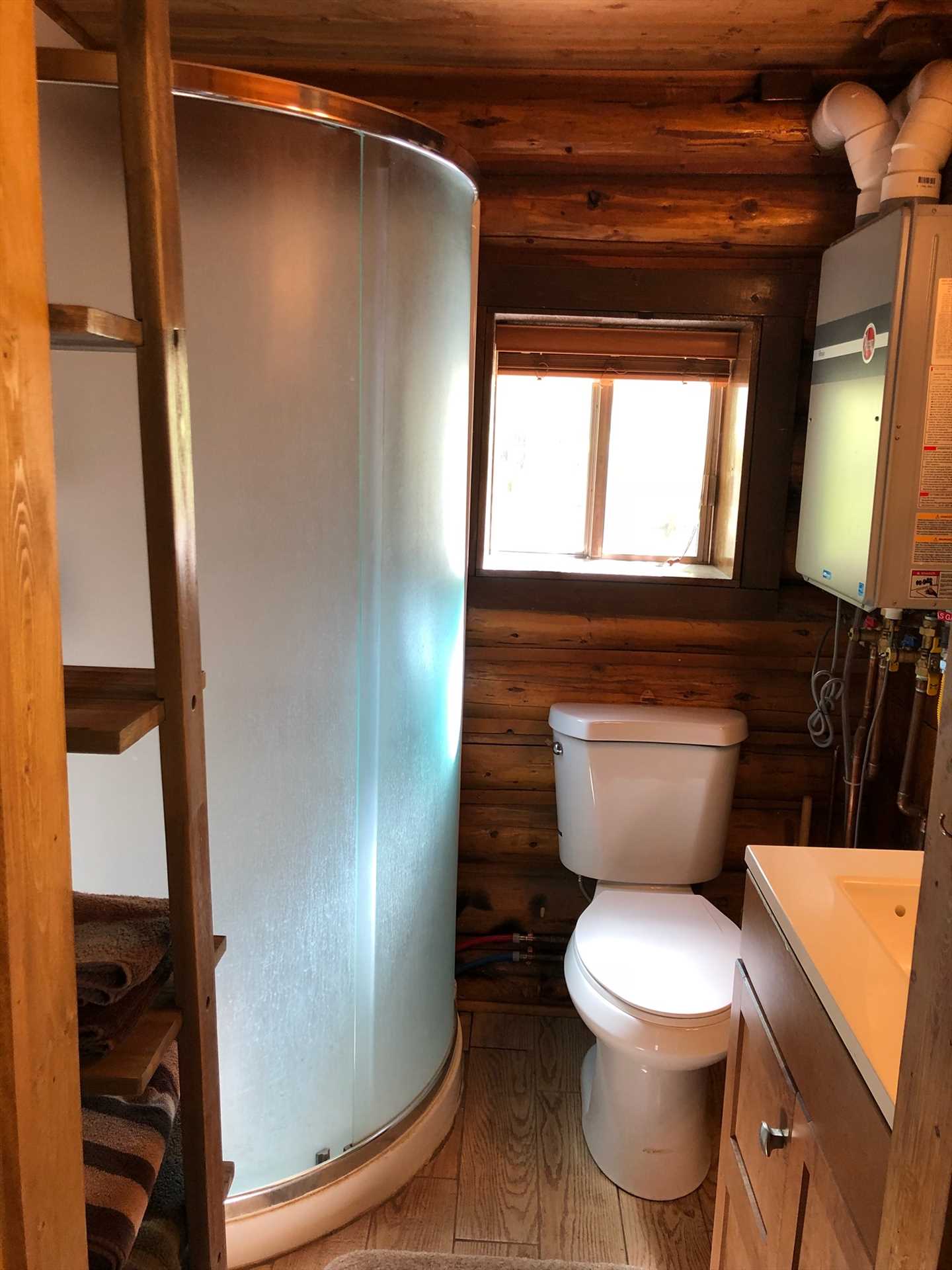 Newly Remodeled Bathroom with Instant Hot Water Heater